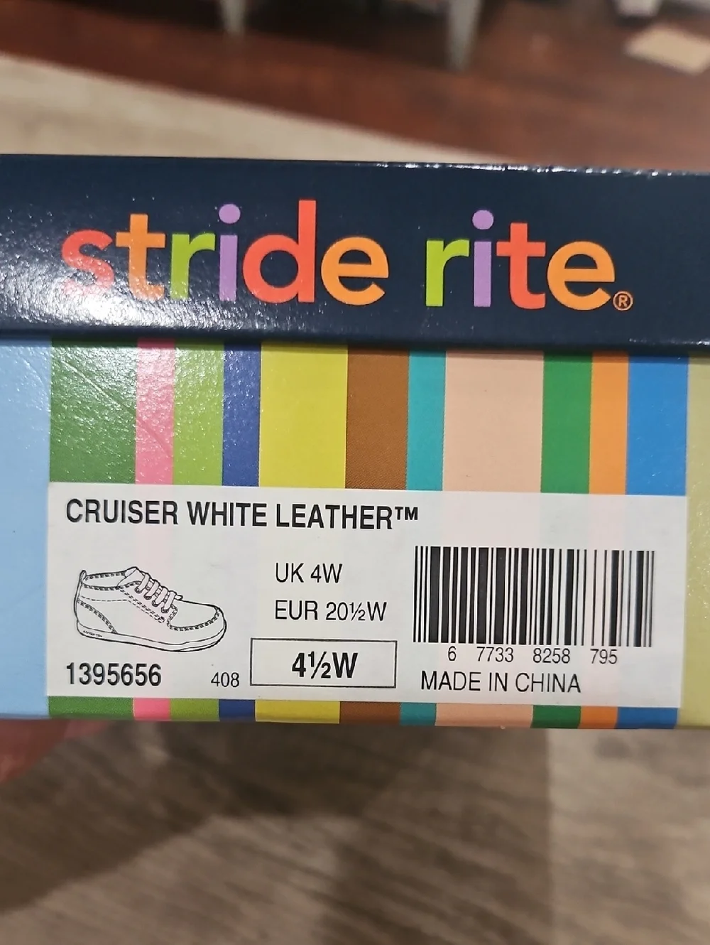 stride rite cruiser white leather baby size 4.5
